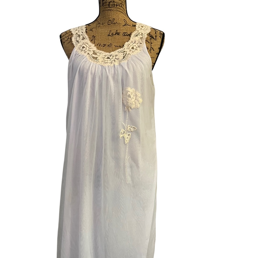 Pale Blue & Ivory Vintage Aristocraft Nightgown